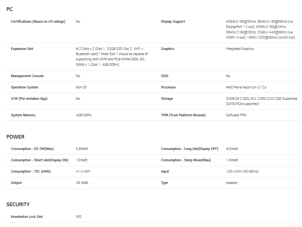 b8 1 - LG Box Type Thin Client CK500N-3A