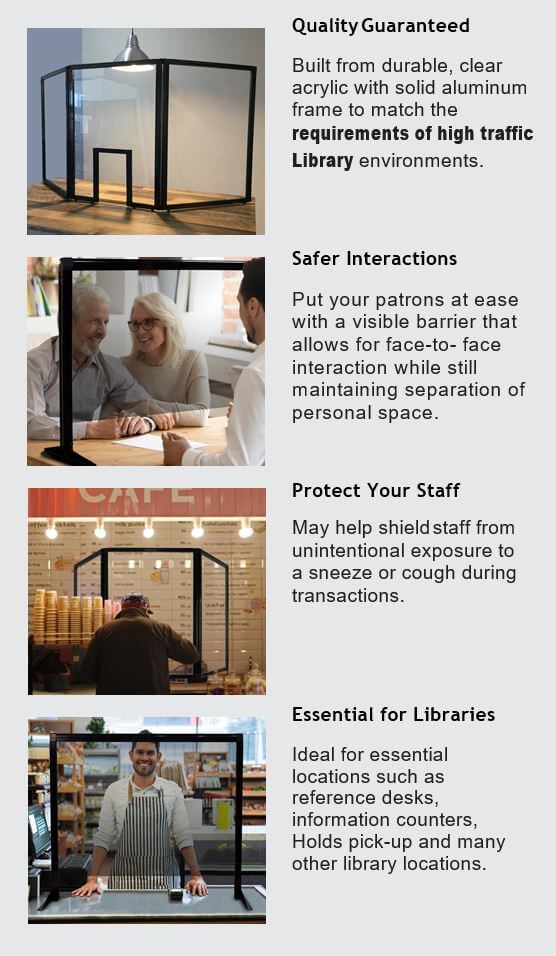 LDB - Clear Acrylic Shields for Libraries