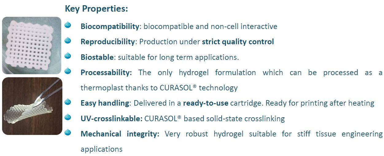 X HYDROMELT Properties Capture - X HYDROMELT Deposition Based Scaffold 3D Printer Bioink