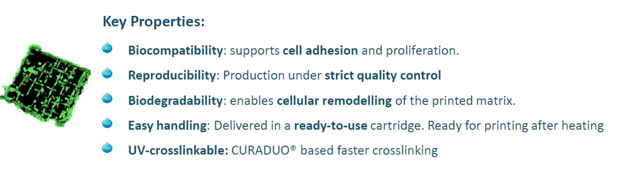 XEASY GEL Properties - X EASYGEL Deposition Based ECM MIMICS 3D Printer Bioink